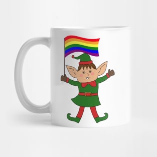 Christmas gay pride celebration Mug